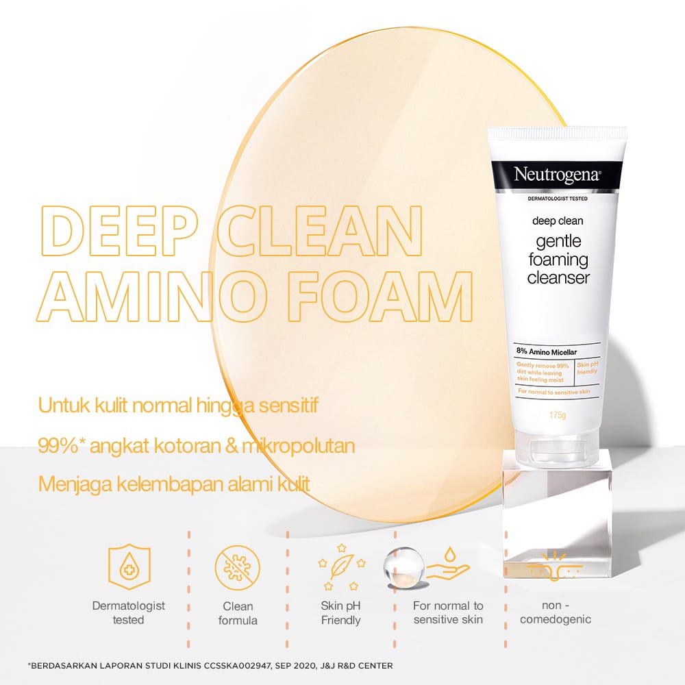 NEUTROGENA Deep Clean Gentle Foaming Cleanser -50gr / 100gr Pembersih Wajah Neutrogena