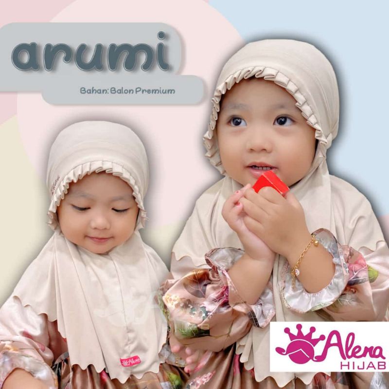 Jilbab Bayi / Hijab Anak/ Kerudung Baby Alena Arumi (ORI Alena Hijab)