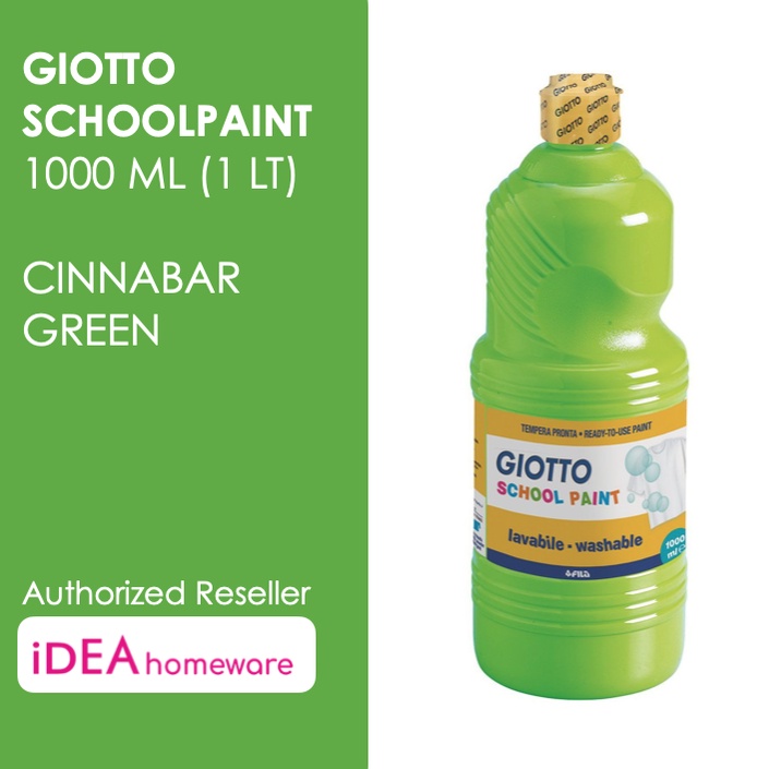 

Giotto School Paint Cinnabar Green Hijau Muda 1000 ml Cat Air Poster Lukis Super Washable 1 L