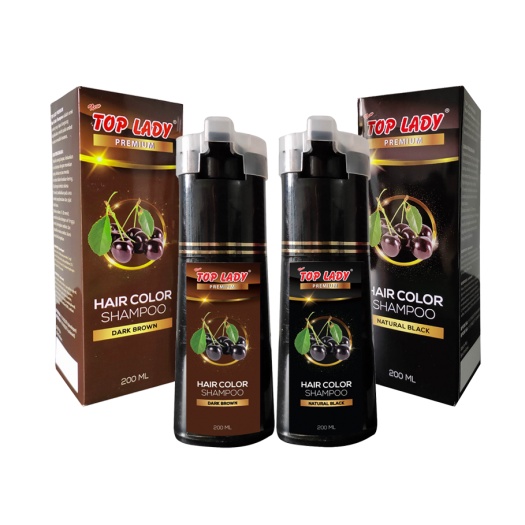New Top Lady Premium Hair Color Shampoo 200ml