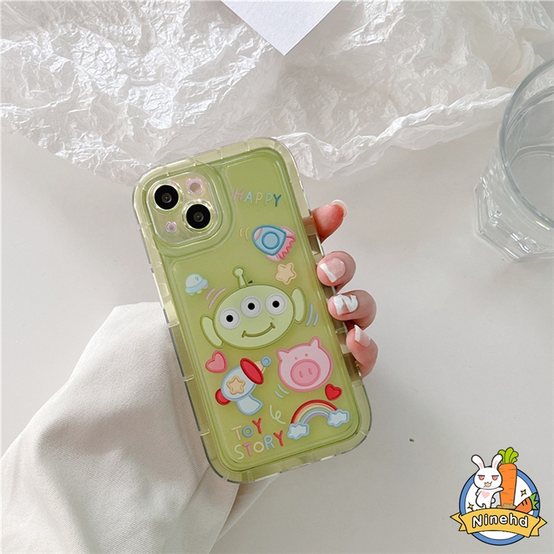 IPHONE Casing Kompatibel Untuk Iphone14 13 12 11 Pro Max X Xr Xs Max SE 8 7 Plus Ins Korea Lucu Graffiti Kartun Ponsel Case Menebal Airbag Silikon Shockproof Soft Case Cover Pelindung