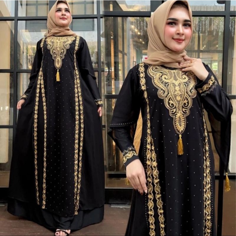 GAMIS ABAYA TURKEY BORDIR FULL ALEXA MEWAH