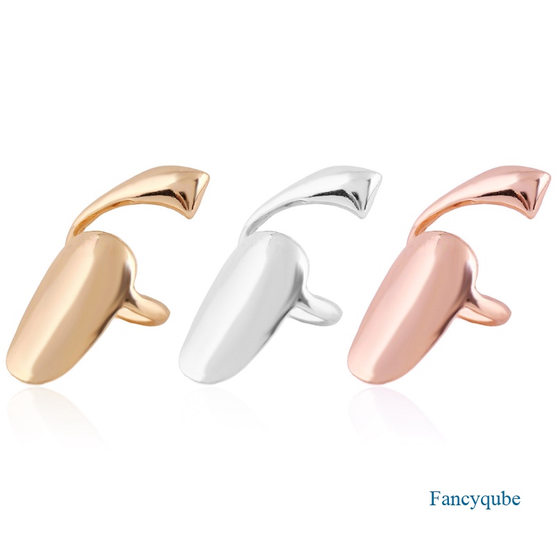 1 Pcs Logam Kuku Cincin Untuk Wanita Fashion Keren Ujung Jari Kuku Cincin Perhiasan Hadiah Pesona Punk Gadis Jari Kuku Rings Pesta Ornamen