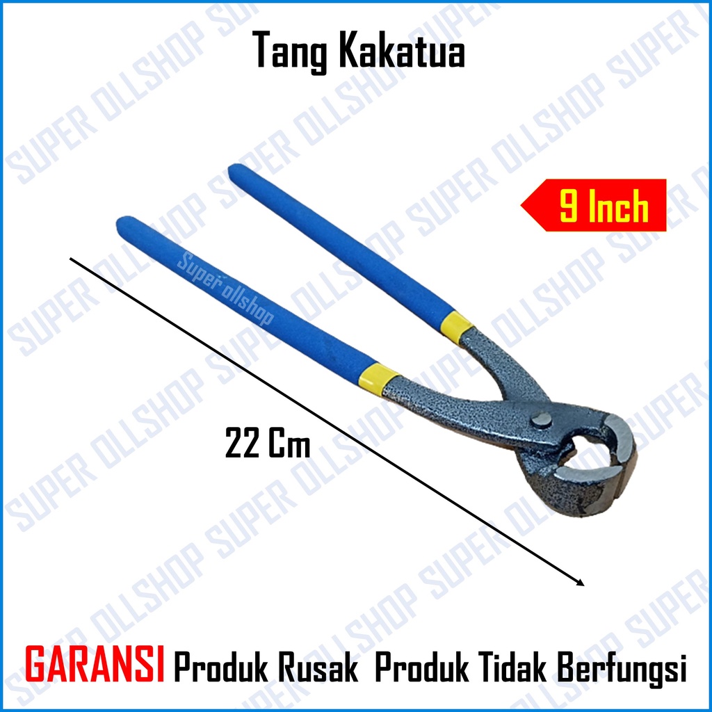 Tang Gegep 9 Inch Kakatua Catut Potong Kawat / Tang Kakaktua Betet Tower Pincer Blister 10 Inch