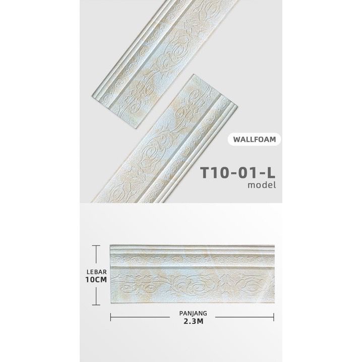 (COD) Termurah Wallpaper List Wallpaper Wallborder Foam 3D Wallpaper Dinding Lebar 10 Cm Premium High Quality