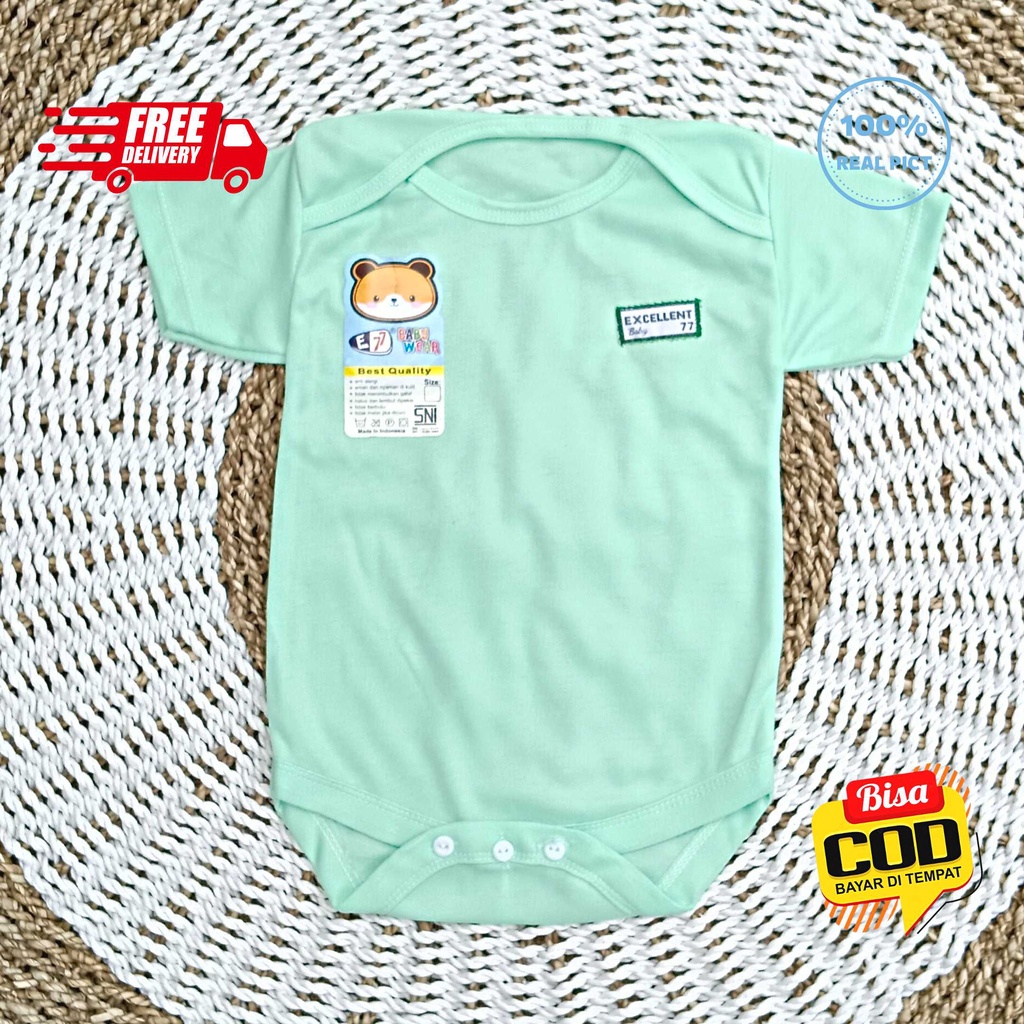 Jumper Bayi Segitiga Polos Newborn 0 - 3 Bulan merk SNI EXCELLENT 77