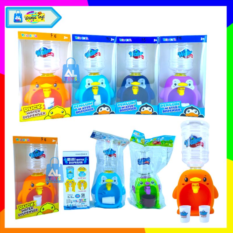 MAINAN DISPENSER + GALON DAN GELAS MAINAN DISPENSER KARAKTER BEBEK MAINAN ANAK PEREMPUAN SS1560