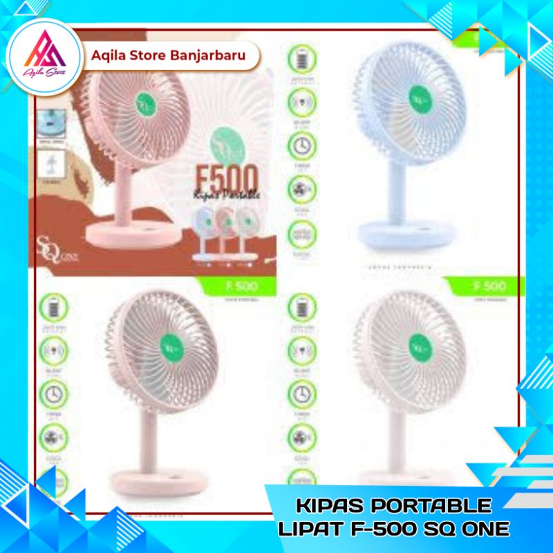 Kipas Lipat Portable F500 Sq One / Kipas Portable Usb / Kipas Angin Mini Porable Sq F500 / Kipas Lip