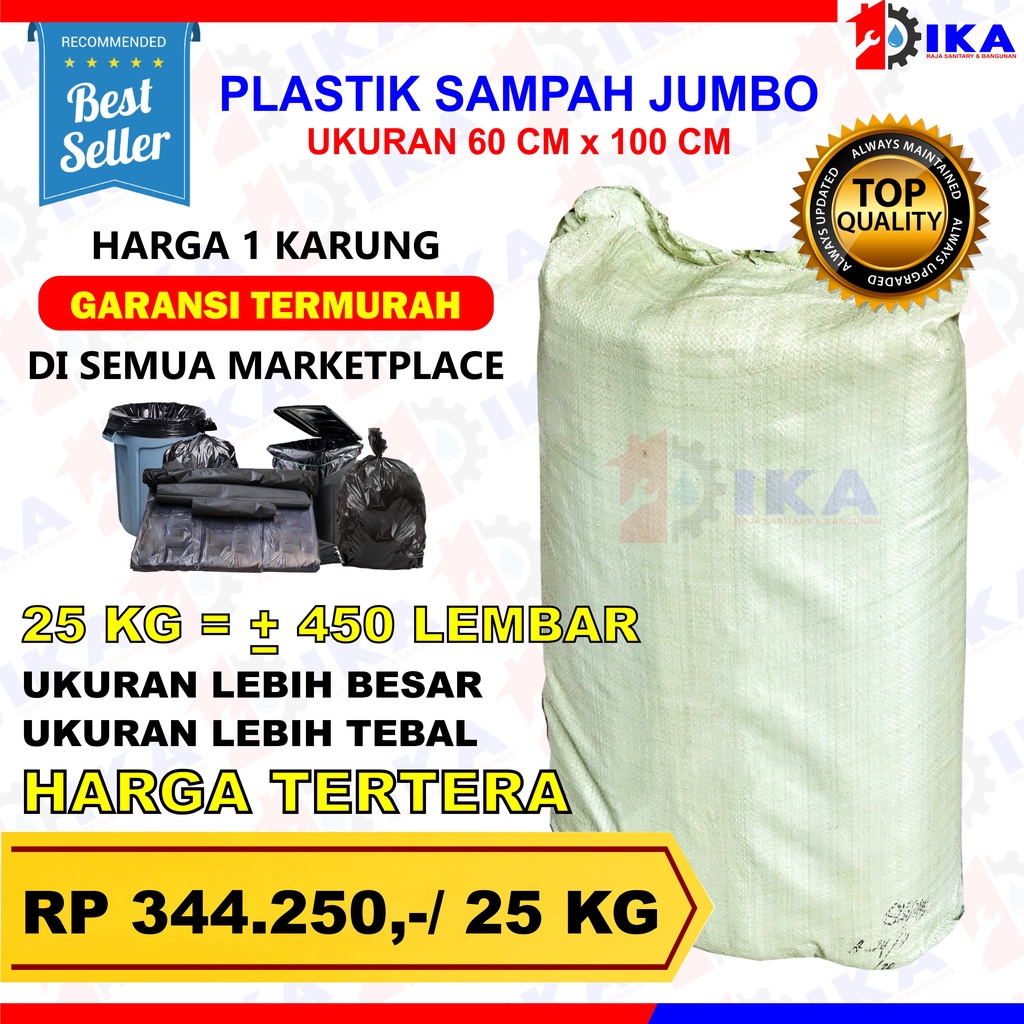 (KHUSUS GOJEK/GRAB) PLASTIK KANTONG SAMPAH / TRASH BAG 1 KARUNG GROSIR