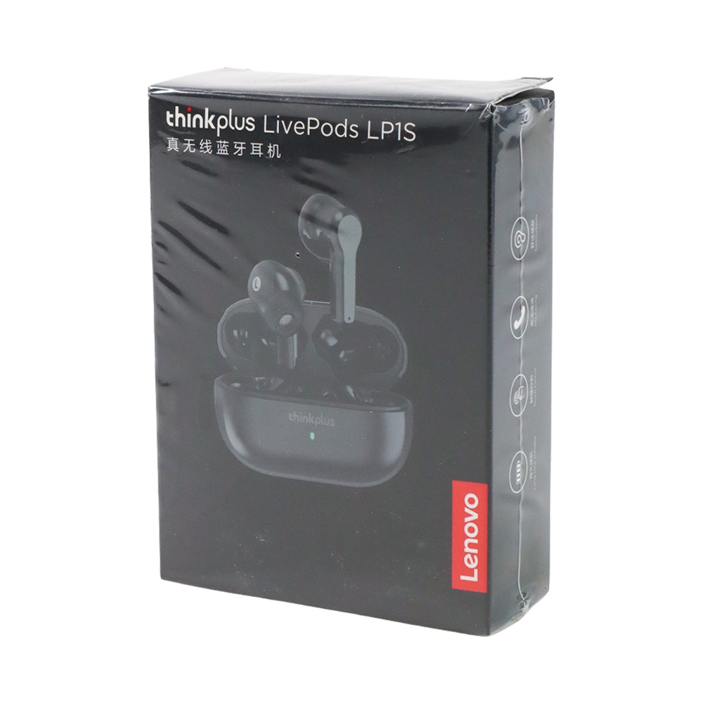 Lenovo Think Plus TWS Earphone Bluetooth 5.0 with Charging Dock - LP1S - Black