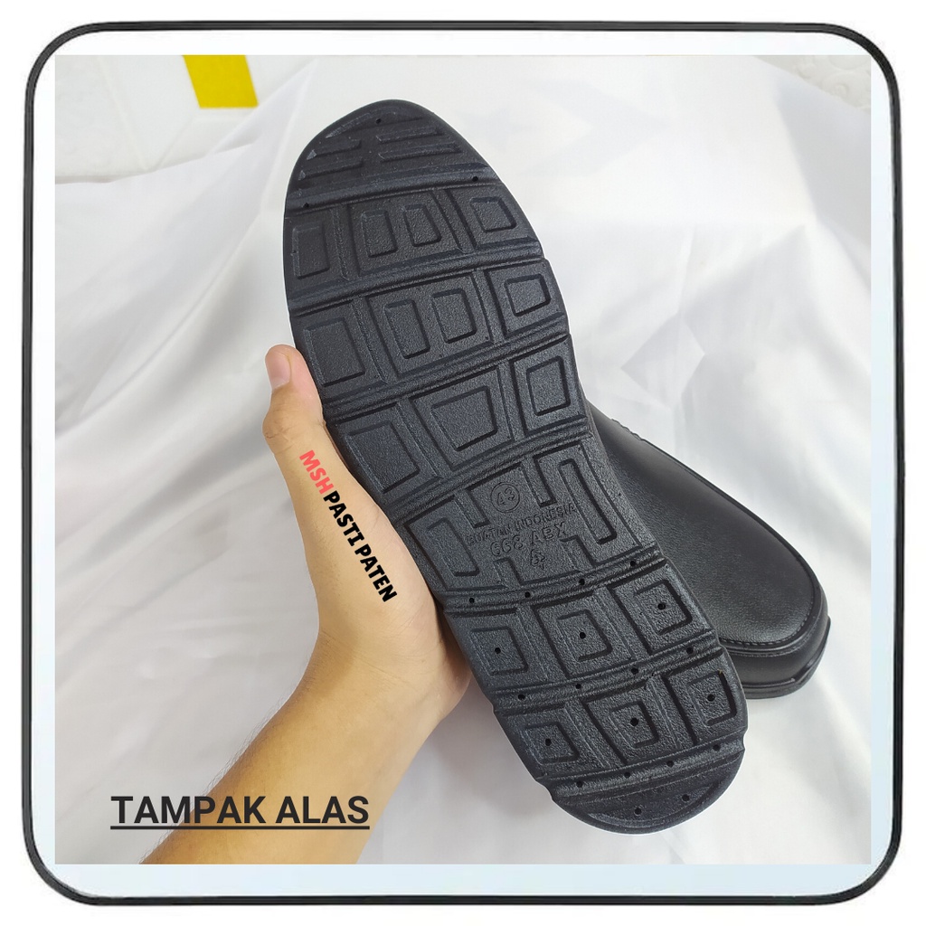 PRO ATT AB 668 Sepatu Karet Pria Sepatu Pantofel Pria Sepatu Slip On Hitam