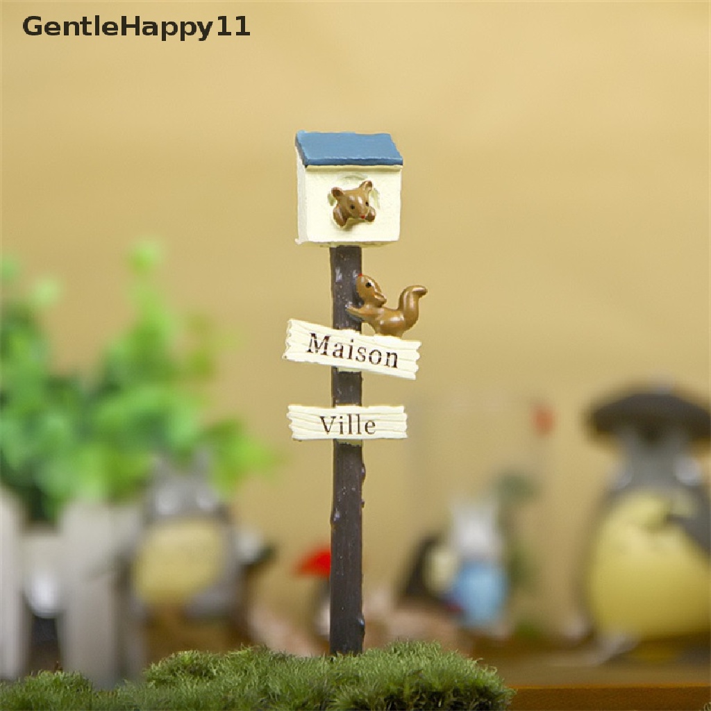 Gentlehappy1:12rumah Boneka Miniatur Kotak Surat Tupai Model Lanskap Mikro Peri Taman Pintu Furniture Dekorasi Rumah Mainan Aksesoris Rumah Boneka id