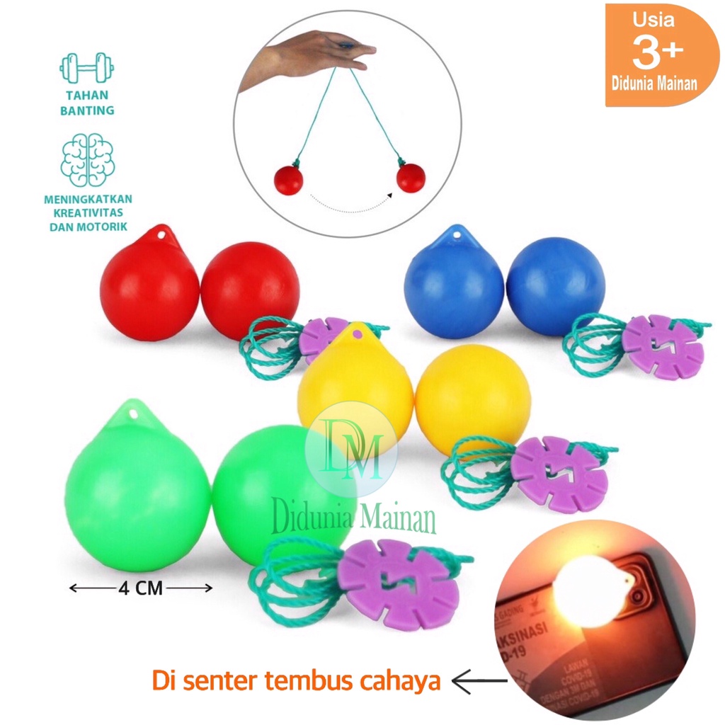 Mainan jadul anak lato lato tek tek bola etek etek latto latto warna warni clackers ball