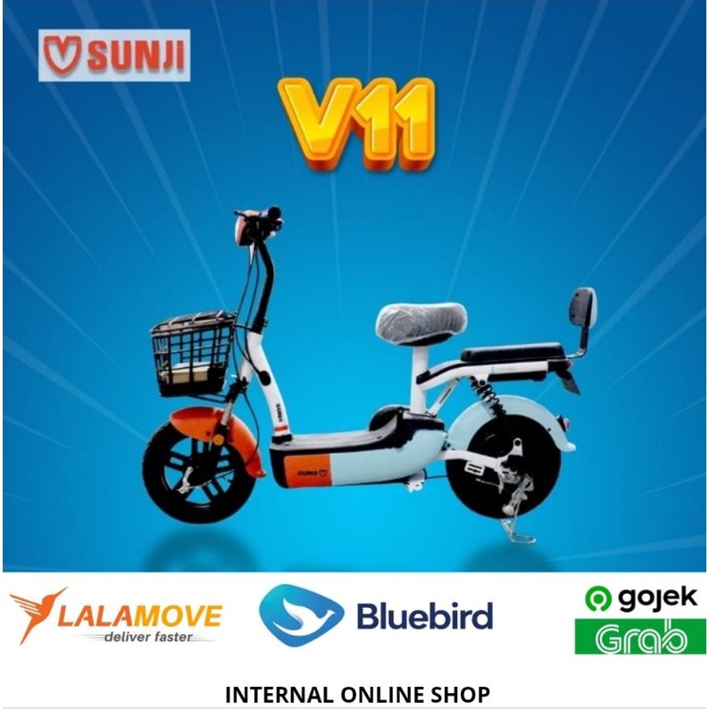 Sepeda Listrik SUNJI V11 350W 48V12AH Garansi Resmi