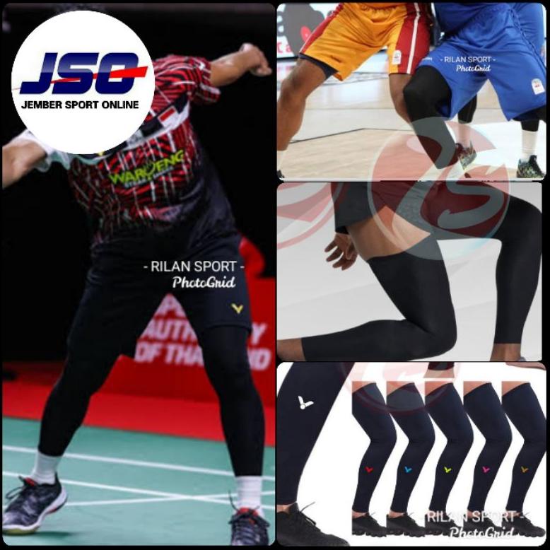[6FP] Kaos kaki stoking olahraga bulutangkis voli futsal sepakbola basket leg sleeve knee long stock
