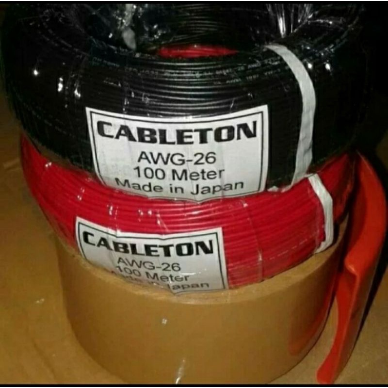 Kabel awg26 1rol panjang 100meter serabut tembaga putih