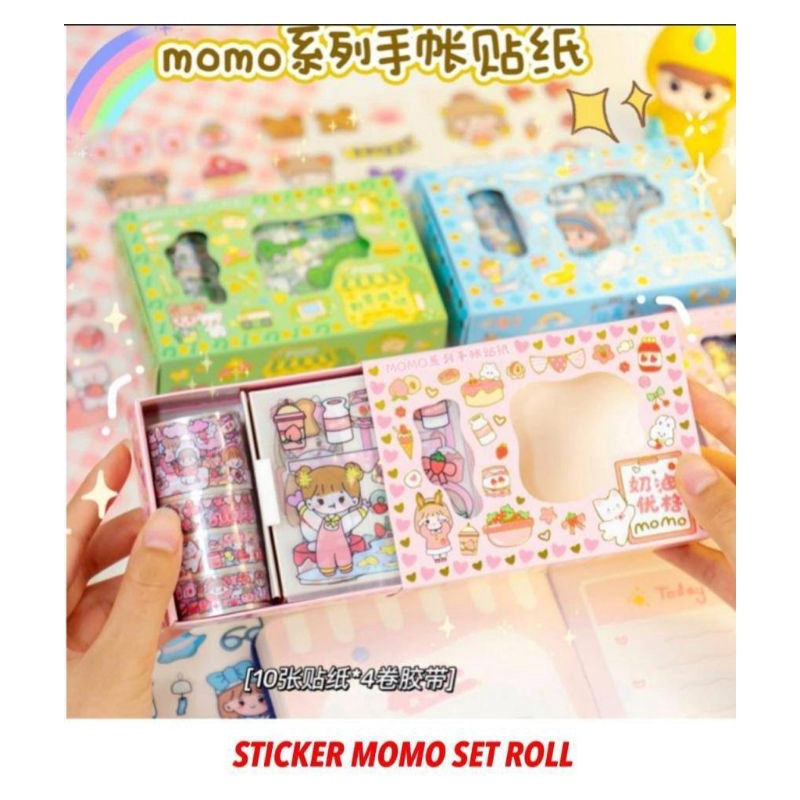 

STICKER MOMO SET ROLL /STICKER 2D MOMO VERSI ROLL DOS KECIL