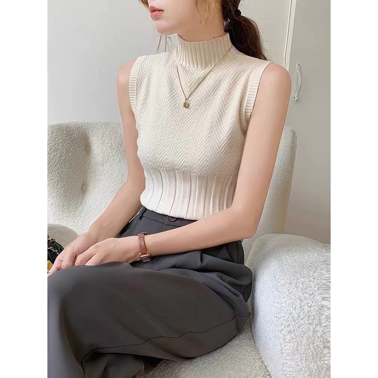 Dinda Tank Top Knit - Korean Style Rajut Atasan Wanita Import TM (83155)