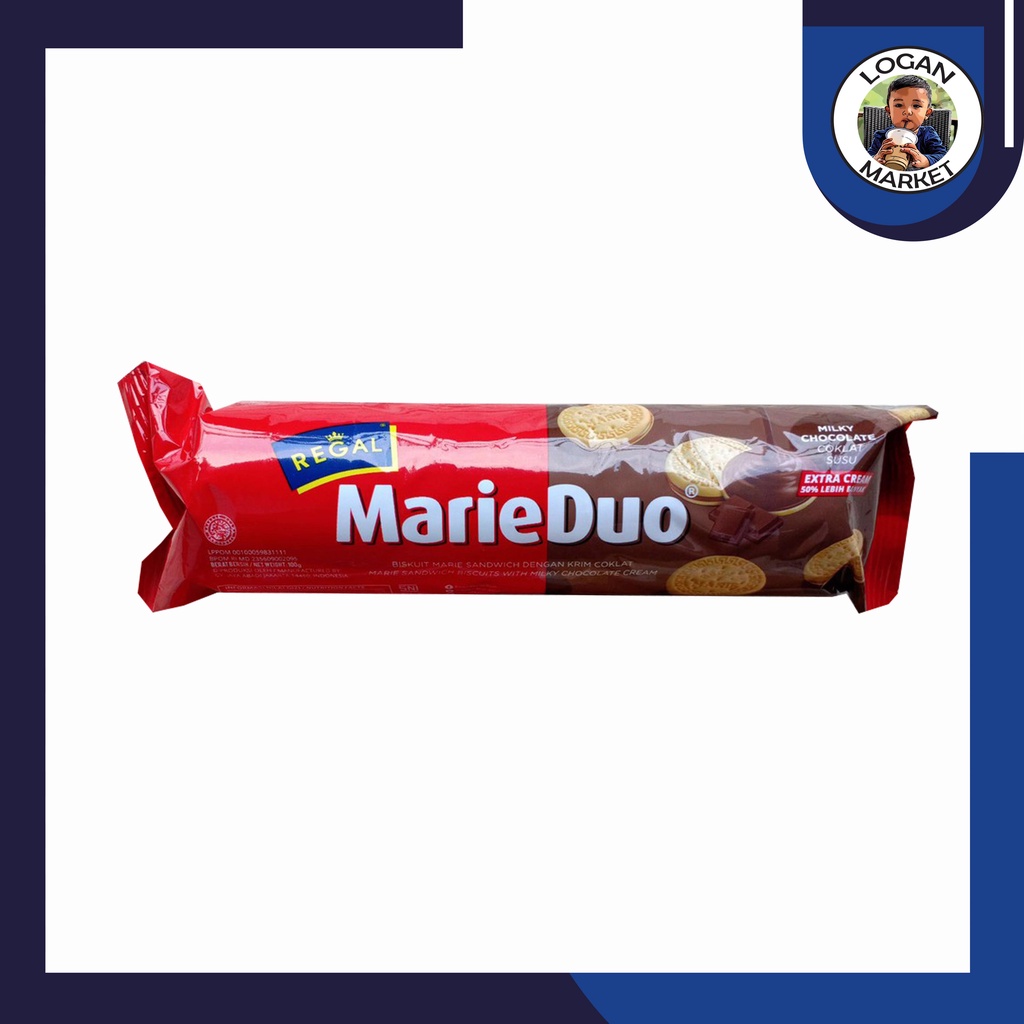 

Regal Biscuit Biskuit Marie Duo Coklat Cokelat 100gram 100 gram