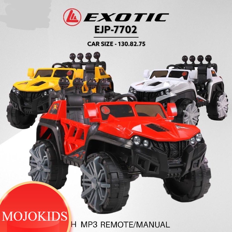 ADA TOKO MAINAN MOBIL AKI ANAK MOJOKERTO EXOTIC 7702 JEEP 12 VOLT DINAMO 4