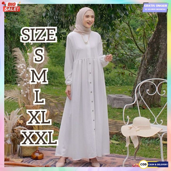 Baju Gamis Kekinian Bsju Games Murah Ghamis Terbaru Baju Wanita Muslim Pakaian Lebaran Idulfitri Baju Dress Wanita Muslim Gahmis Pesta Kondangan Gamid Ibuibu Pengajian Drees Korea Buju Ghames Murah Dres Jumbo Ibu Ibu Dew Gamis Putih Ukuran S M L Xl Xxl