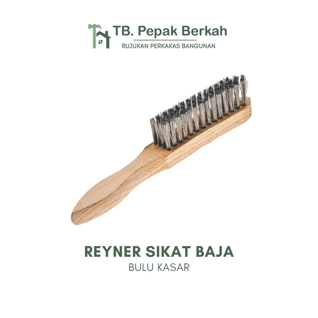Sikat Kawat Baja 6 Baris Reyner gg Kayu
