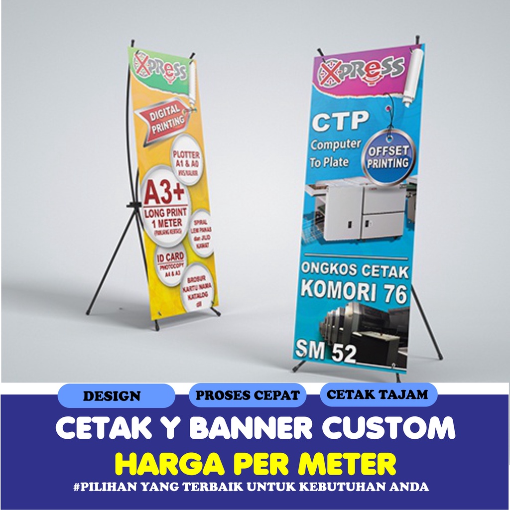 Cetak Y Banner Custom Standing Banner - Free Desain