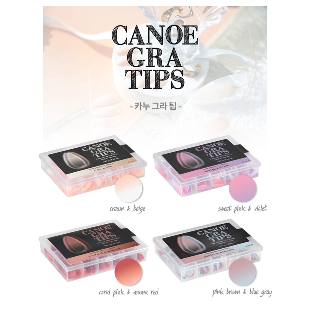 Jual DIAMI CANOE GRA TIP / Gradation tips / Kuku Extension Warna