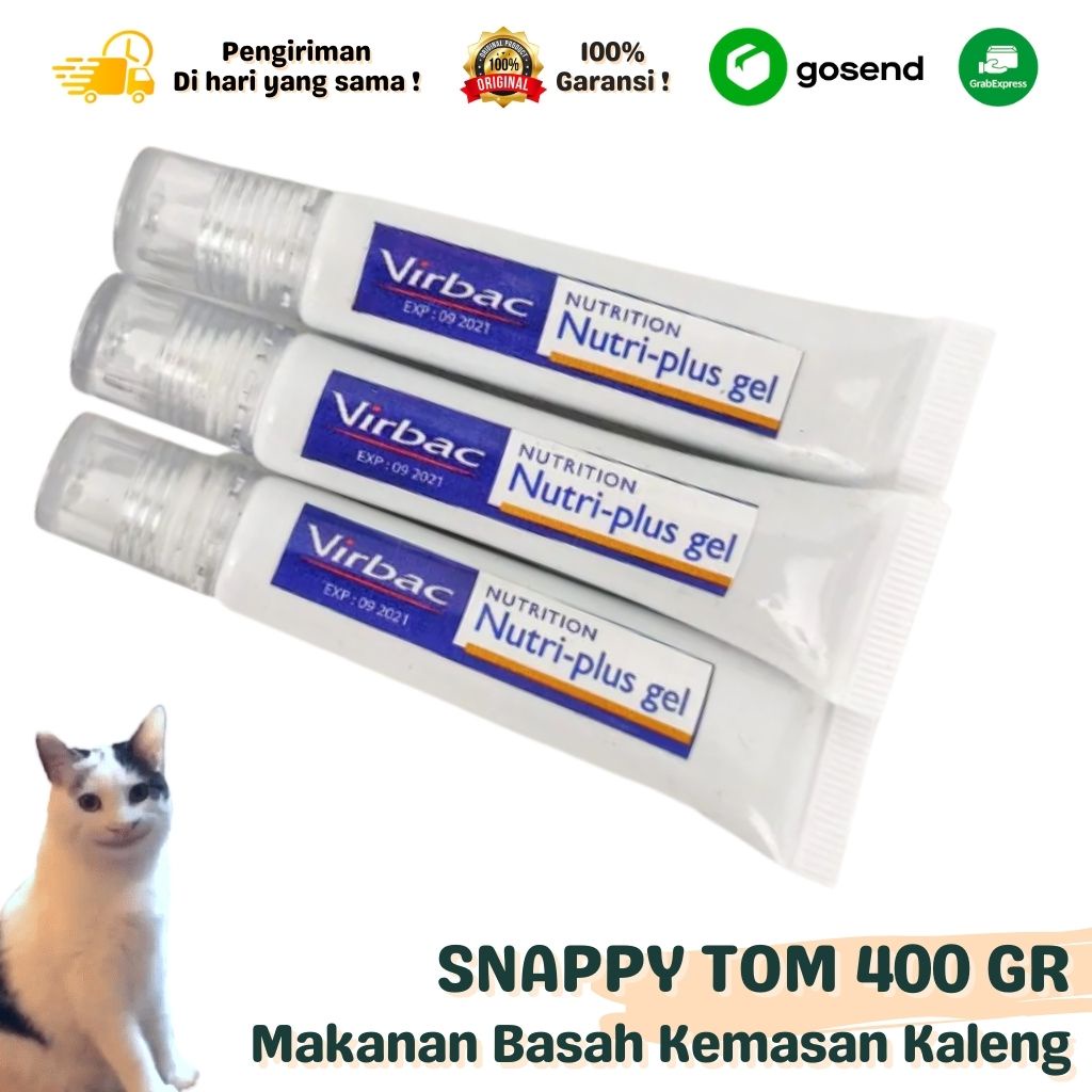 Suplemen Kucing VIRBAC NUTRI PLUS GEL Kemasan REPACK Tube Kecil 15 GR