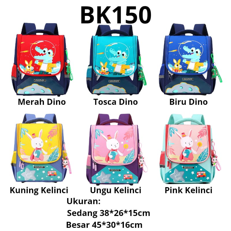 GOKIDO - BK150 TAS SEKOLAH TAS RANSEL ANAK KARAKTER ANIMAL BUAYA DINO KELINCI TAS SEKOLAH ANAK TAS ANAK TK TAS RANSEL SEKOLAH