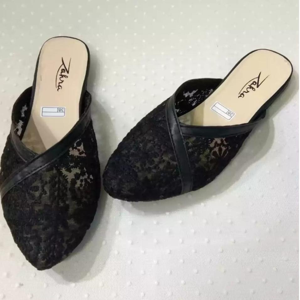 "MLO.23Ja23ѕ" Arlaine- Monroe sandal slop wanita / sandal brukat / sandal slop brukat / selop wanita