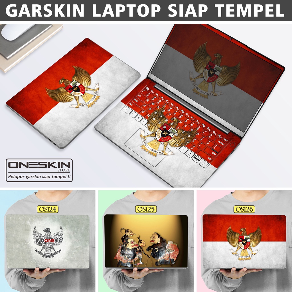 Garskin Sticker Laptop Protector Macbook Full Body Bottom Bezel Palmrest Skin Garuda Wayang Indonesia