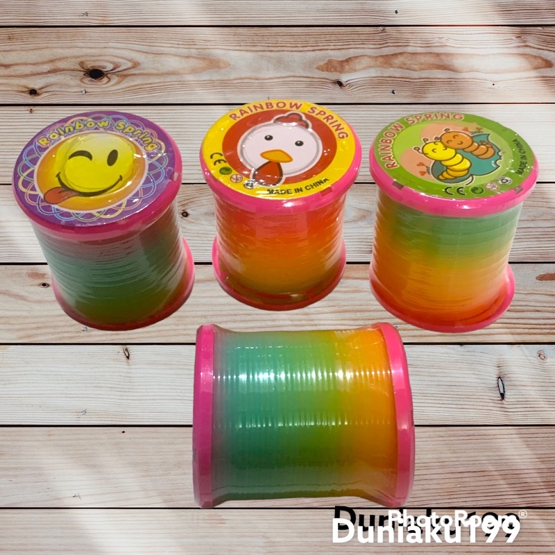 per spring rainbow 4,5cm / mainan per peran / mainan edukasi