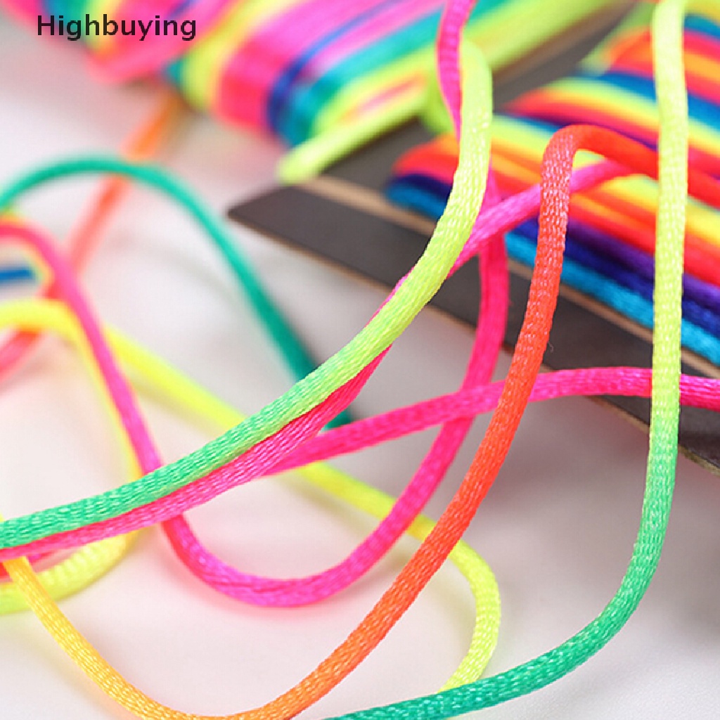 Hbid 10M 2.5mm Multicolor Thread Cord Braided Bracelet String Knitg Benang Tali Glory