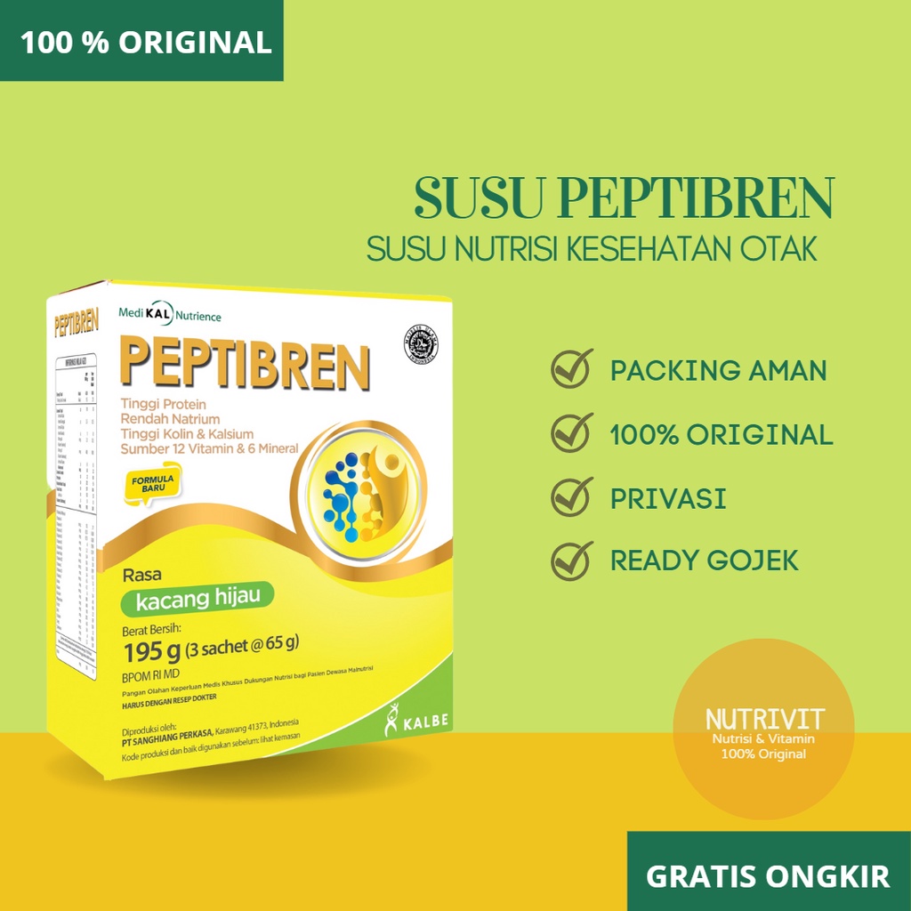 Susu PEPTIBREN 195gr Kemasan Baru (Untuk Malnutrisi)