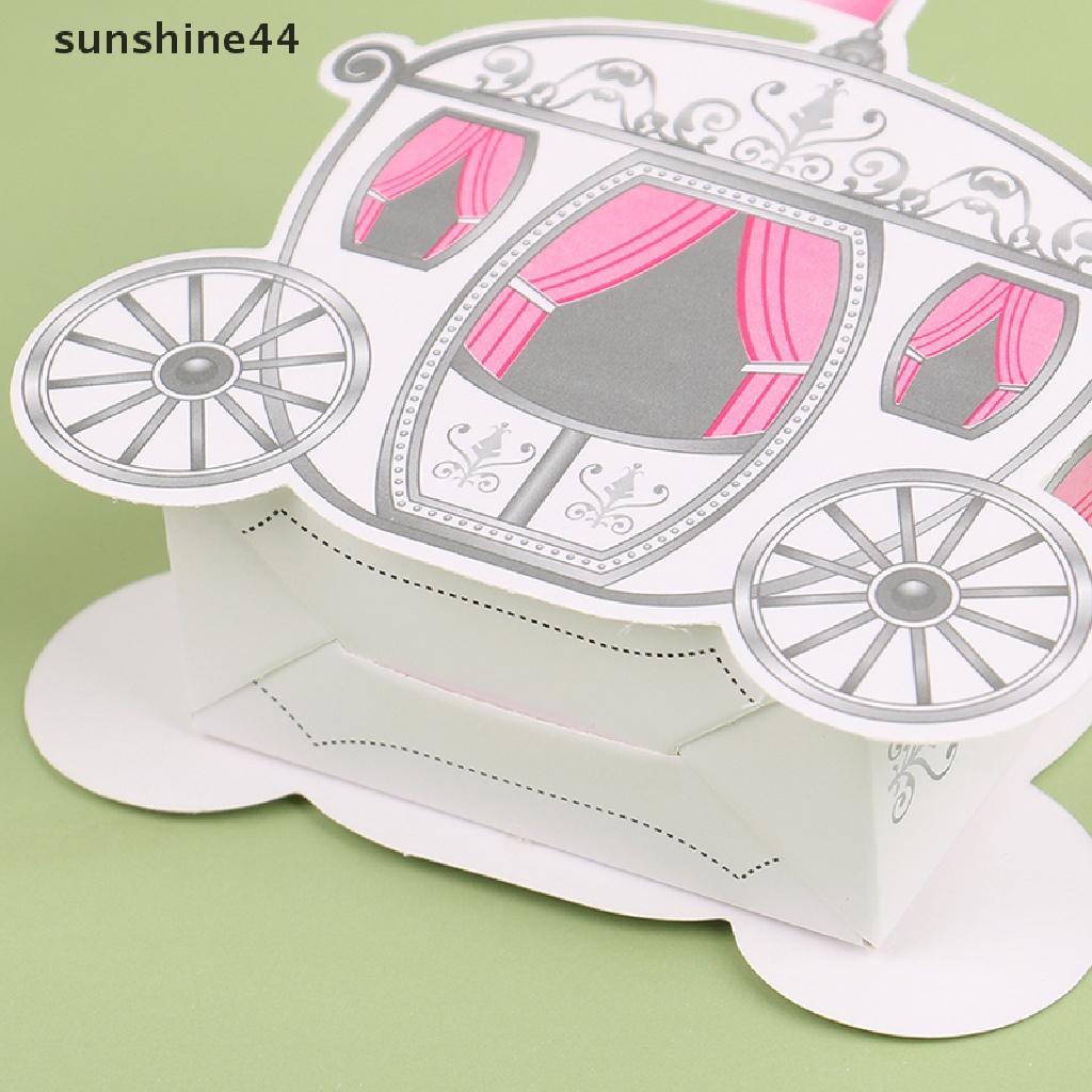 Sunshine 10Pcs Candy Box Dekorasi Pernikahan Fairy Tale Pumpkin Carriage Candy Boxes.