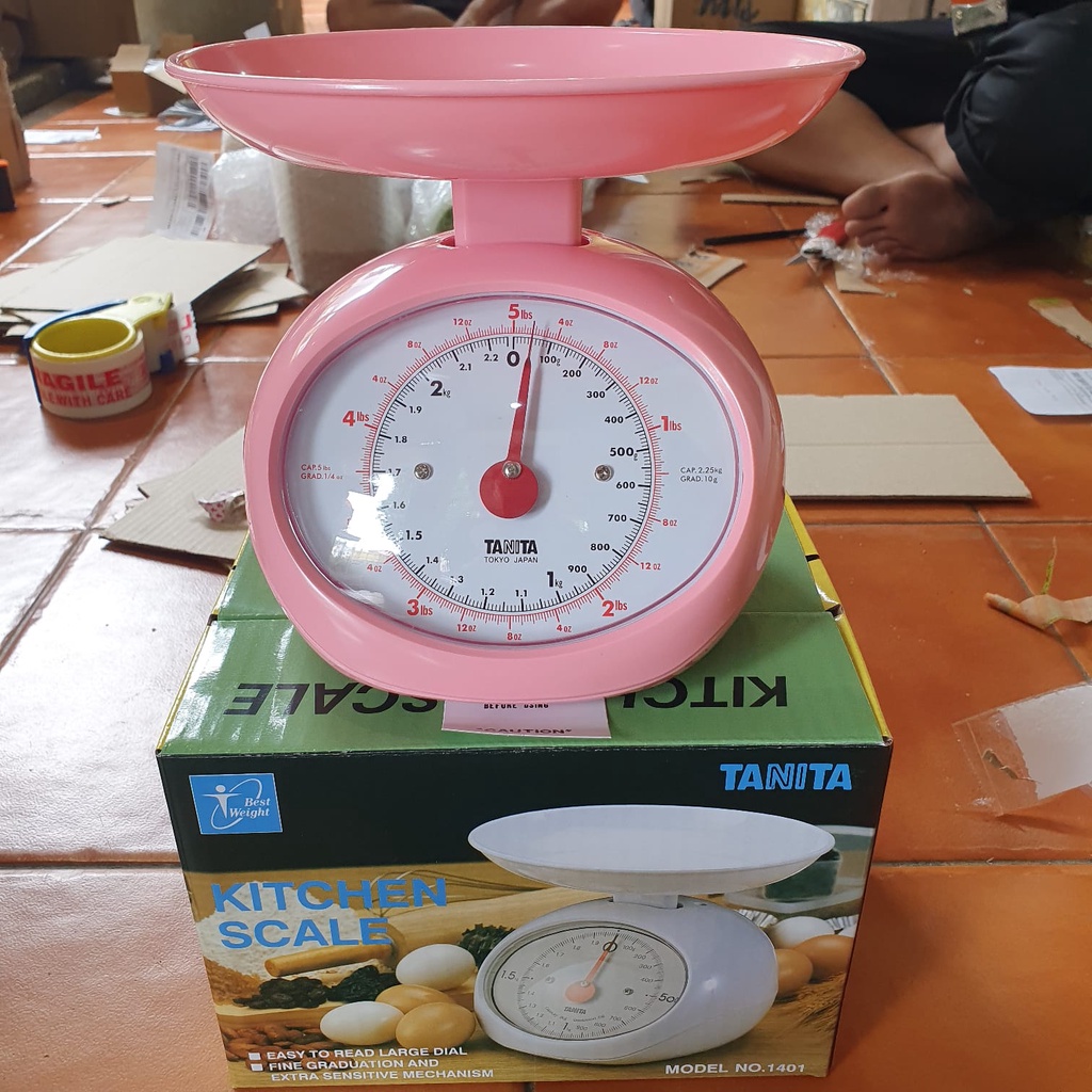 TIMBANGAN MANUAL ANALOG TANITA 1401 (PINK) TIMBANGAN DAPUR / KUE 2KG ORIGINAL