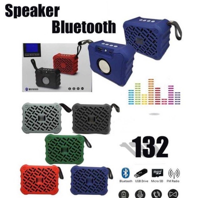 Speaker Portable Wireless AK132/ Speaker Bluetooth Bass Kualitas Bagus Promo Sen