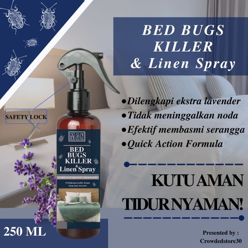 Man Bugs Bed Killer &amp; Linen Spray Pembasmi Tungau Kasur