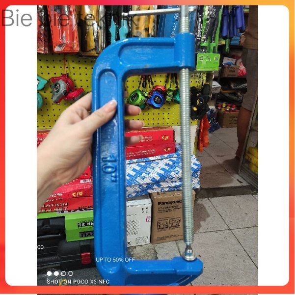 cingkau c 10in /claim c penjepit c 10inch  klem kayu/ penjepit catok meja 10inch .Bie bie teknik