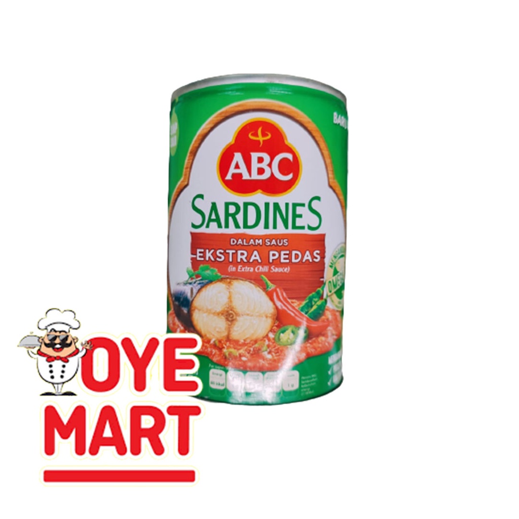 ABC SARDEN SAUS EXTRA PEDAS 155GR / IKAN SARDEN SIAP SAJI KALENGAN