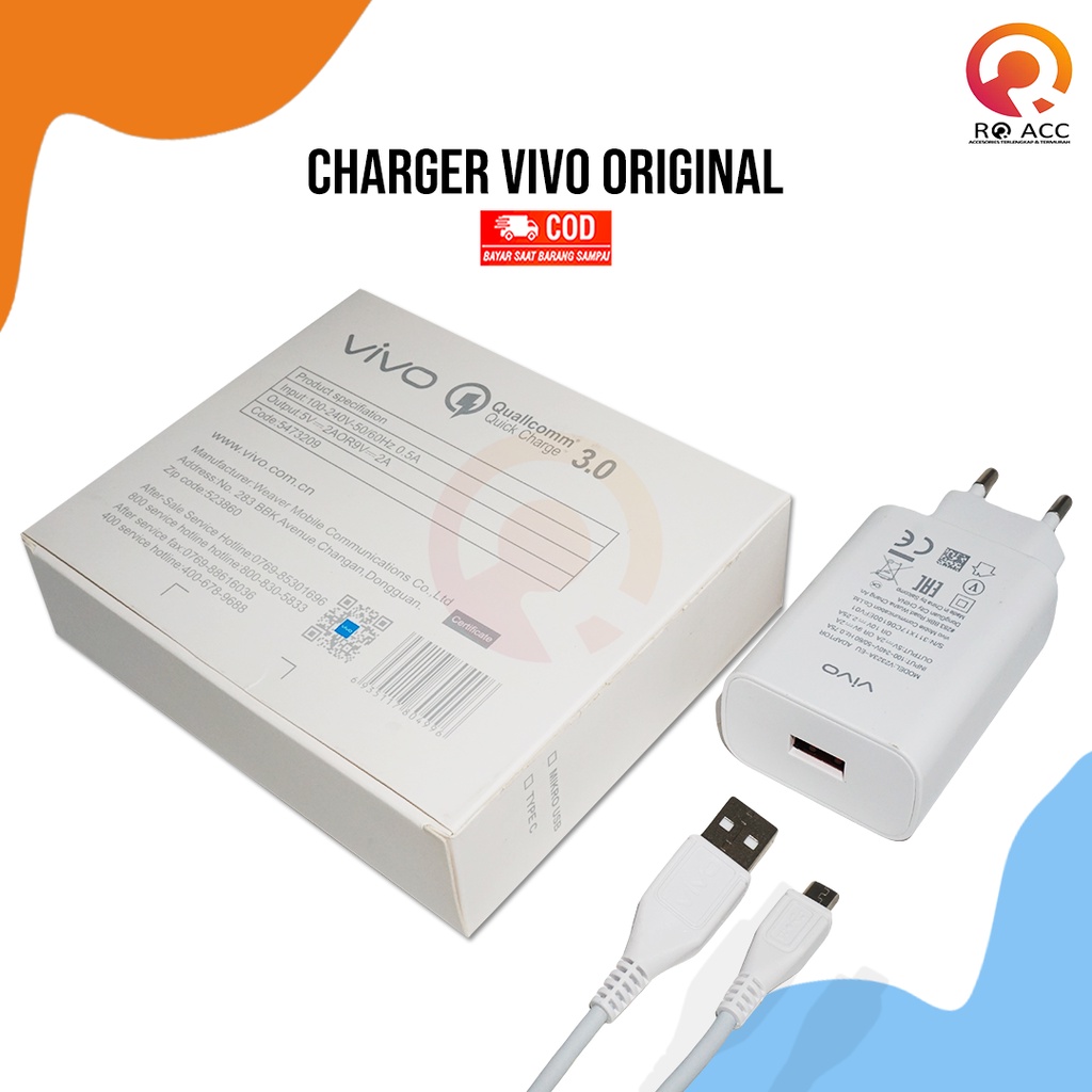 [RO ACC] V2323C-EU MICRO USB CHARGER VIVO ORIGINAL FAST CHARGING ALL TIPE HP