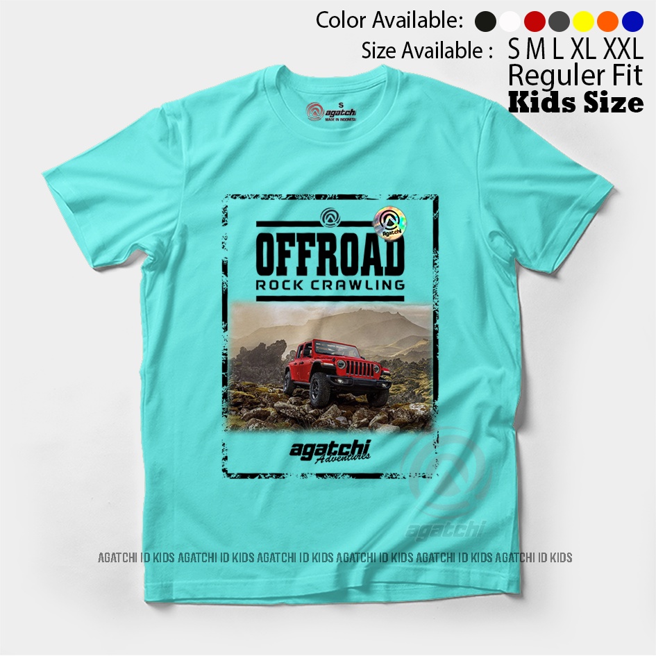 Baju Kaos Atasan Anak Laki - Laki Agatchi Motif Mobil Offroad