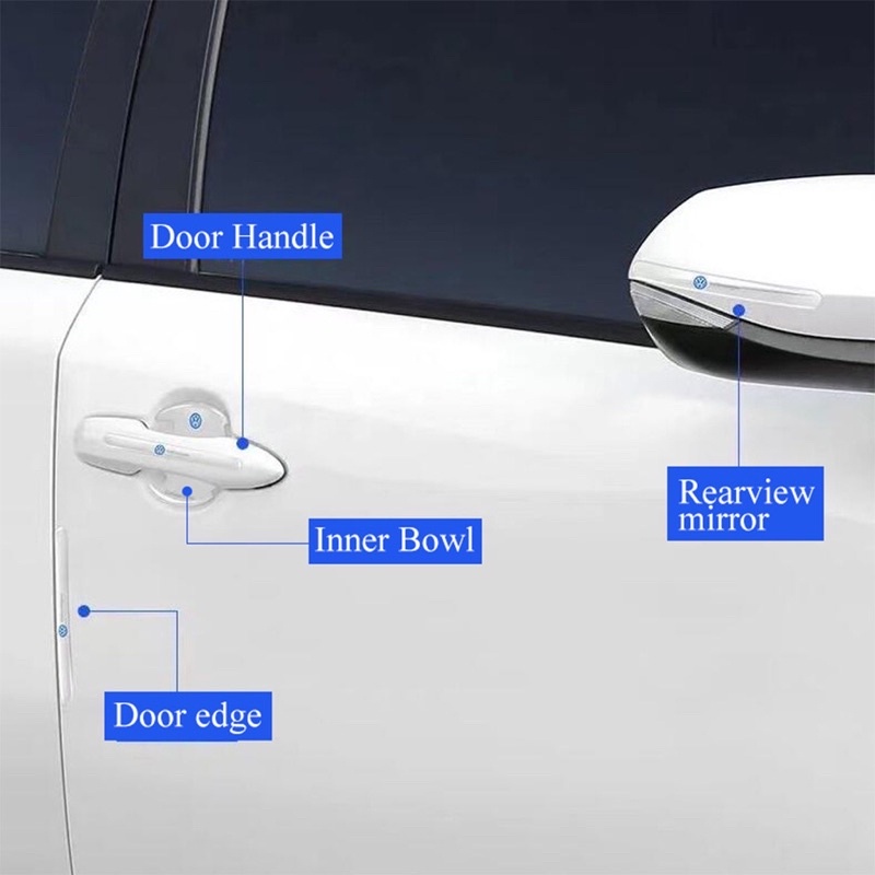 Mitsubishi Attrage Door Handle Protection Mobil Inner Door Bowl Transparan anti Gores Stiker Pelindung Pintu Aksesoris anti Tabrak