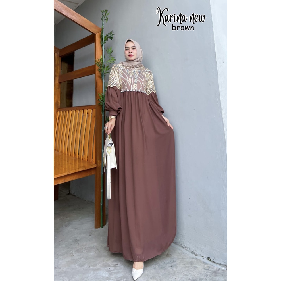 GAMIS PESTA KARINA BUSANA MUSLIMAH PESTA PREMIUM