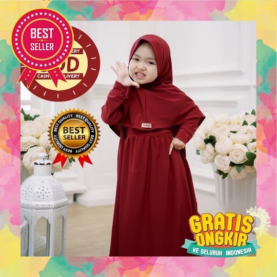 Dress Tile Import Anak Perempuan // Kifara Dress Original By Shayla Gamis Anak Perempuan Terbaru Baj