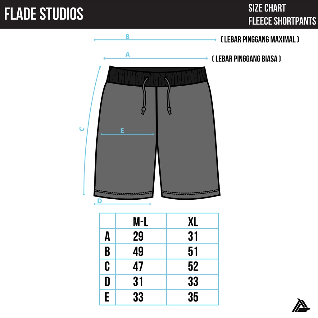 

ID FLADE STUDIOS - FLADE SHORT PANTS FLEECE - CELANA PENDEK TRAINING - CELANA SANTAI