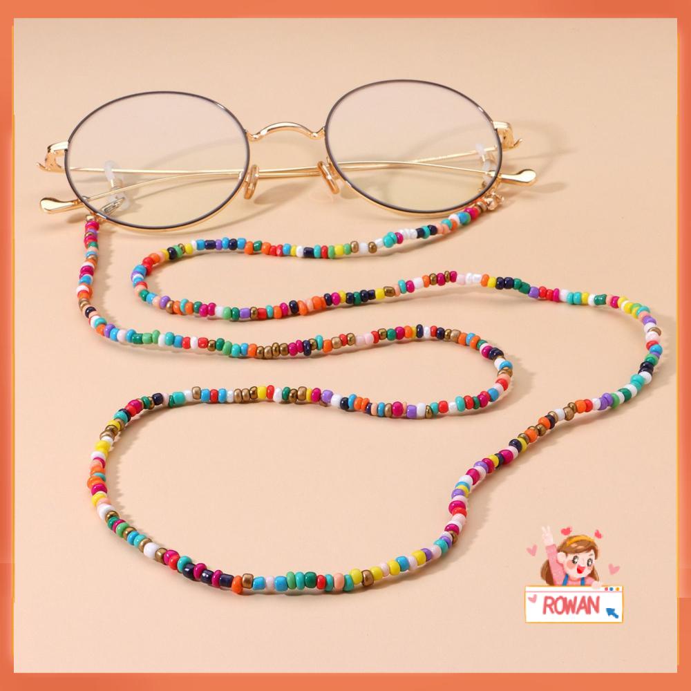 R-flower Beaded protectionLanyard Women Kids Neck Lanyard Untuk Wanita Rantai Kacamata Glasses Holder Strap