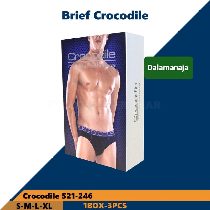 CROCODILE Celana dalam Pria Style 521-246 Sekotak isi 3 pcs