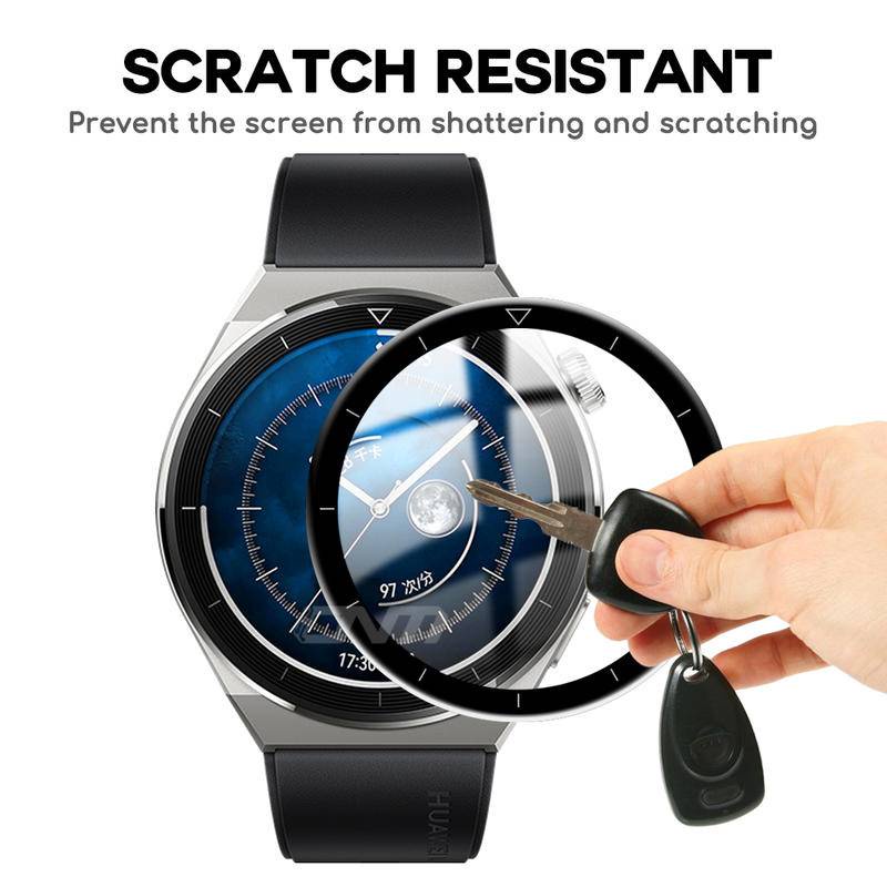 Film Pelindung 5D Untuk Huawei watch Gt3 2 Pro 2e 42mm 46mm 43mm Smart watch Soft Screen Protector for Huawei watch 3pro Fit 2d Bukan Kaca